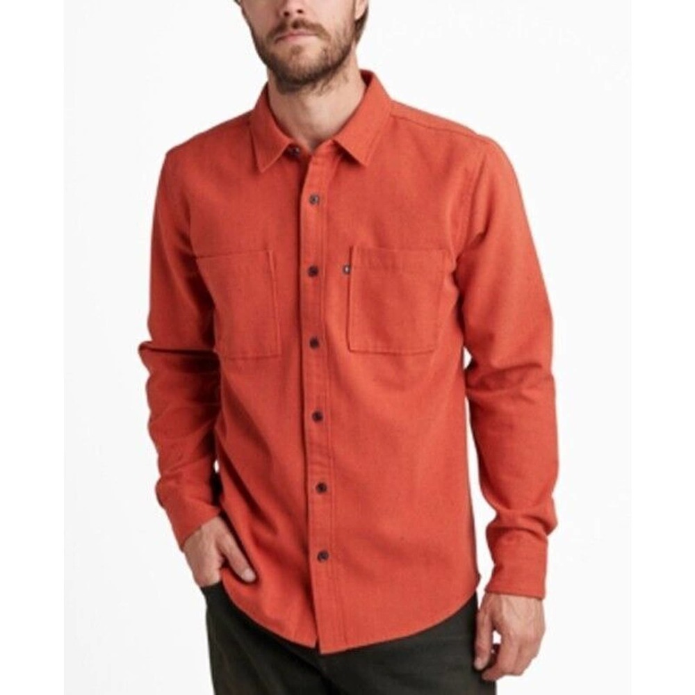 𝅺junk Food Burnt Orange Clothing Men's Gordy Work Shirt - S